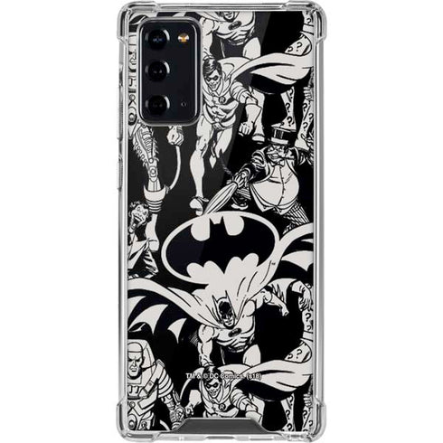 DC Comics Batman Characters Action Poses Print Galaxy Note20 5G Clear Case