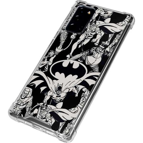 DC Comics Batman Characters Action Poses Print Galaxy Note20 5G Clear Case