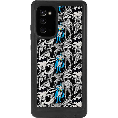 DC Comics Batman Characters Action Poses Print Galaxy Note20 5G Waterproof Case
