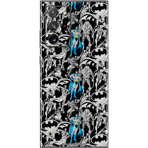 DC Comics Batman Characters Action Poses Print Galaxy Note20 Ultra 5G Skin
