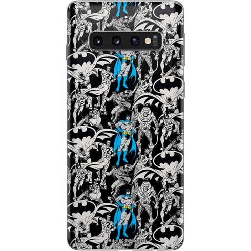 DC Comics Batman Characters Action Poses Print Galaxy S10 Skin