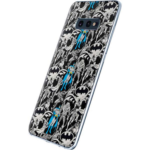 DC Comics Batman Characters Action Poses Print Galaxy S10e Skin