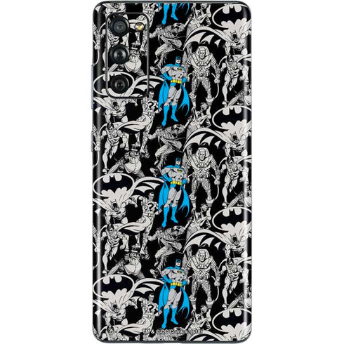 DC Comics Batman Characters Action Poses Print Galaxy S20 Fan Edition Skin