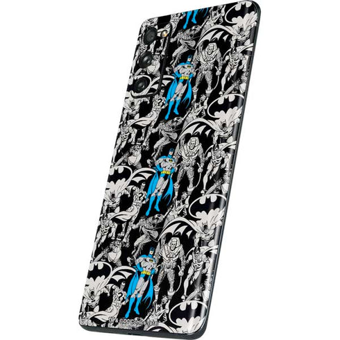 DC Comics Batman Characters Action Poses Print Galaxy S20 Fan Edition Skin