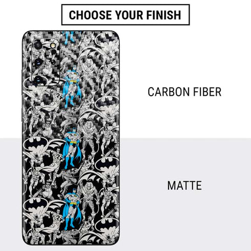 DC Comics Batman Characters Action Poses Print Galaxy S20 Plus Skin