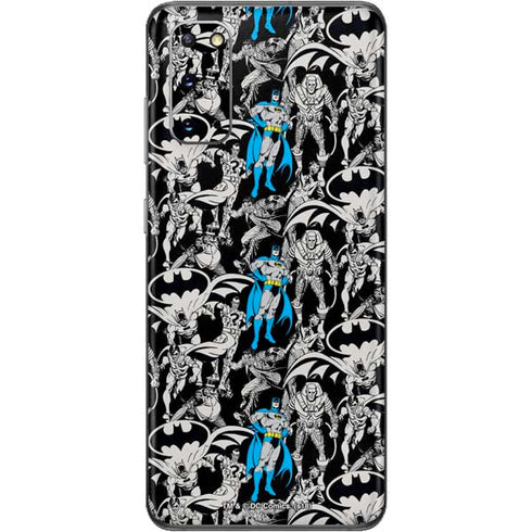 DC Comics Batman Characters Action Poses Print Galaxy S20 Skin