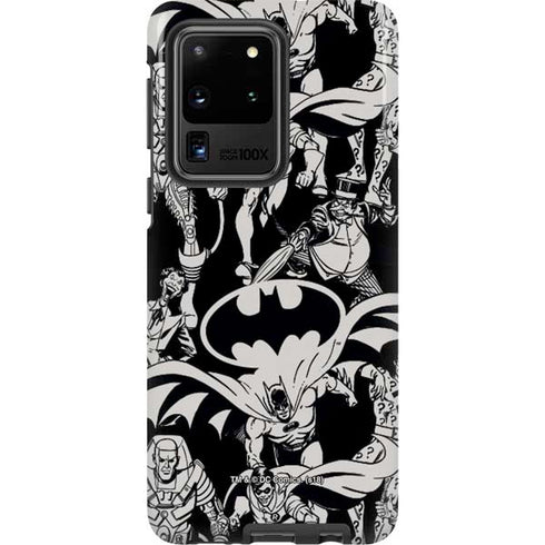 DC Comics Batman Characters Action Poses Print Galaxy S20 Ultra 5G Pro Case