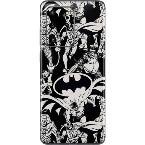 DC Comics Batman Characters Action Poses Print Galaxy S20 Ultra 5G Skin