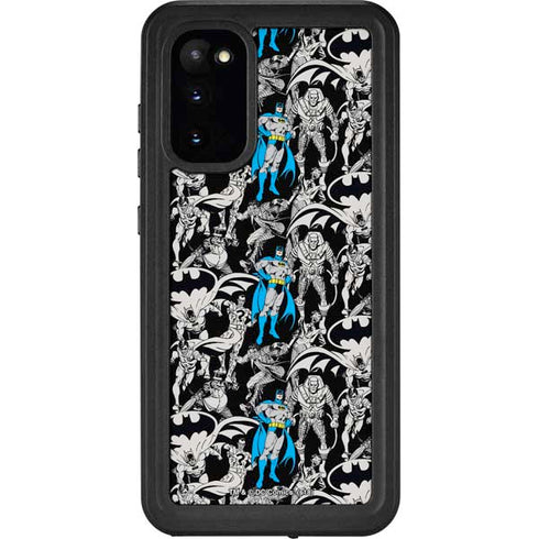 DC Comics Batman Characters Action Poses Print Galaxy S20 Waterproof Case