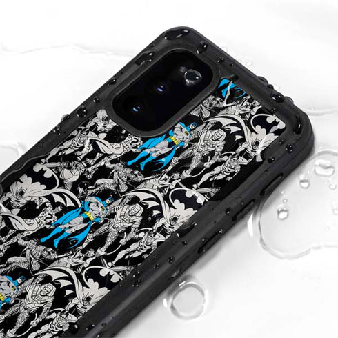 DC Comics Batman Characters Action Poses Print Galaxy S20 Waterproof Case