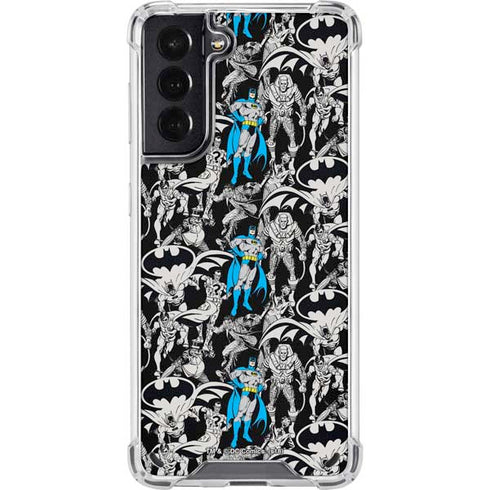 DC Comics Batman Characters Action Poses Print Galaxy S21 5G Clear Case