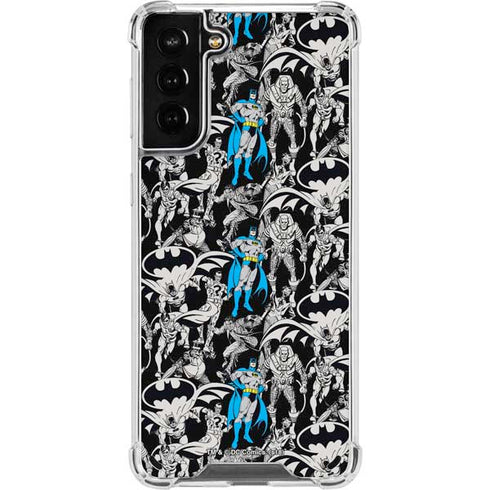 DC Comics Batman Characters Action Poses Print Galaxy S21 Plus 5G Clear Case