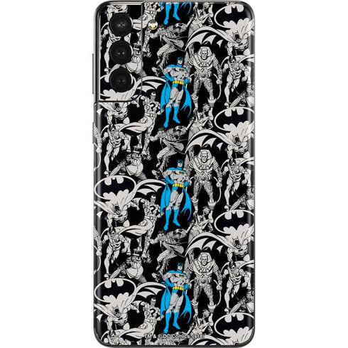 DC Comics Batman Characters Action Poses Print Galaxy S21 Plus 5G Skin