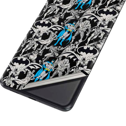 DC Comics Batman Characters Action Poses Print Galaxy S21 Plus 5G Skin