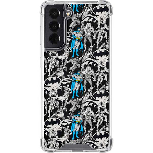 DC Comics Batman Characters Action Poses Print Galaxy S22 Clear Case