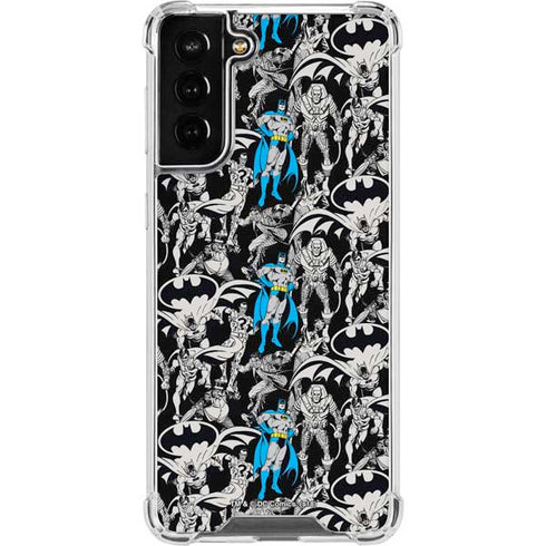 DC Comics Batman Characters Action Poses Print Galaxy S22 Plus Clear Case