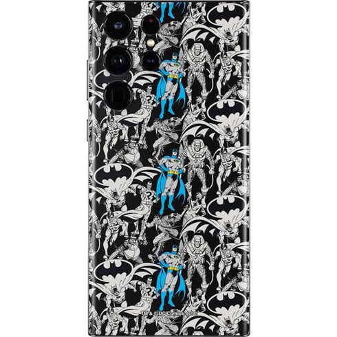 DC Comics Batman Characters Action Poses Print Galaxy S22 Ultra Skin