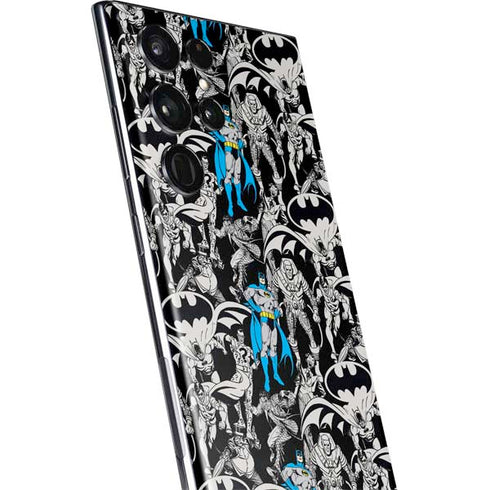 DC Comics Batman Characters Action Poses Print Galaxy S22 Ultra Skin