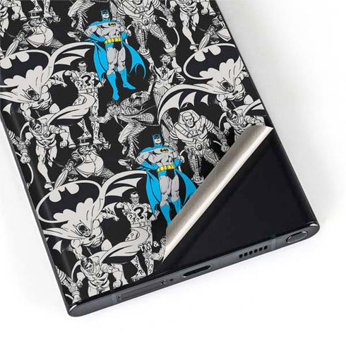 DC Comics Batman Characters Action Poses Print Galaxy S22 Ultra Skin
