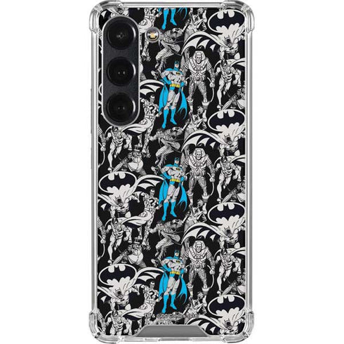 DC Comics Batman Characters Action Poses Print Galaxy S23 Clear Case