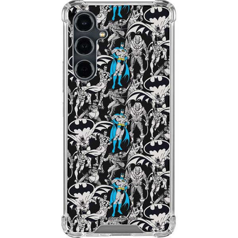 DC Comics Batman Characters Action Poses Print Galaxy S23 FE Clear Case