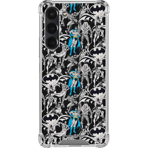 DC Comics Batman Characters Action Poses Print Galaxy S23 Plus Clear Case