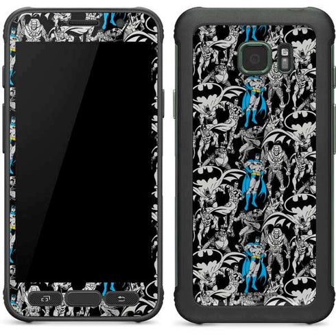 DC Comics Batman Characters Action Poses Print Galaxy S7 Active Skin