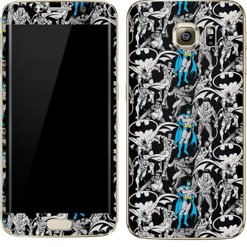 DC Comics Batman Characters Action Poses Print Galaxy S7 Edge Skin