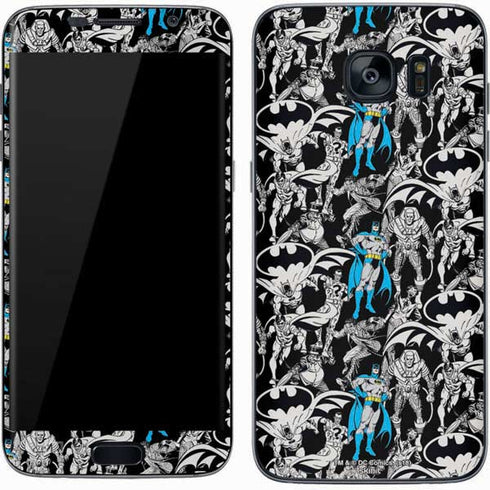 DC Comics Batman Characters Action Poses Print Galaxy S7 Skin