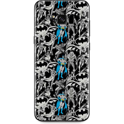 DC Comics Batman Characters Action Poses Print Galaxy S8 Skin