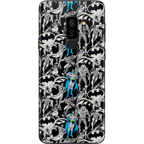 DC Comics Batman Characters Action Poses Print Galaxy S9 Plus Skin