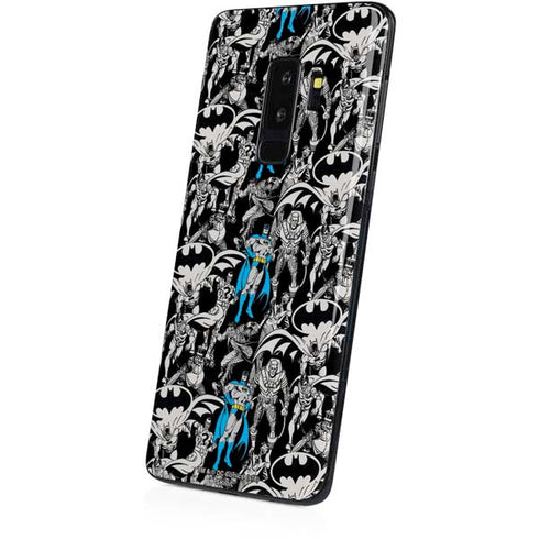 DC Comics Batman Characters Action Poses Print Galaxy S9 Plus Skin