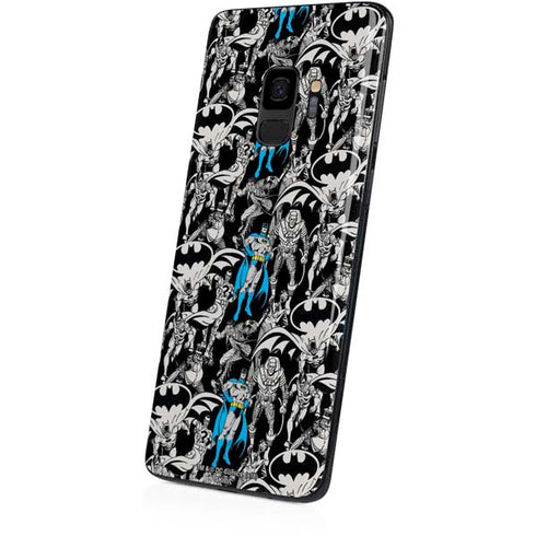 DC Comics Batman Characters Action Poses Print Galaxy S9 Skin