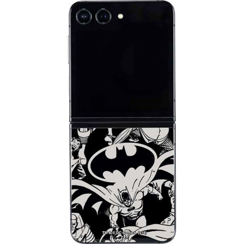DC Comics Batman Characters Action Poses Print Galaxy Z Flip5 5G Skin