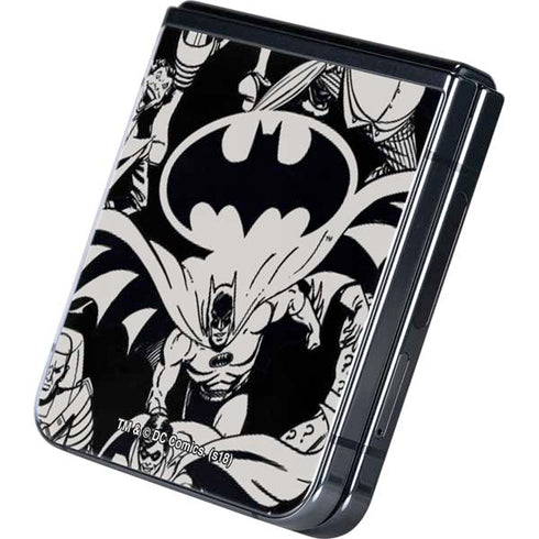 DC Comics Batman Characters Action Poses Print Galaxy Z Flip5 5G Skin
