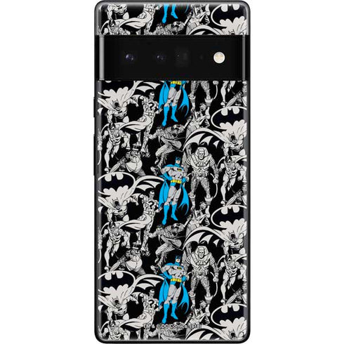 DC Comics Batman Characters Action Poses Print Google Pixel 6 Pro Skin