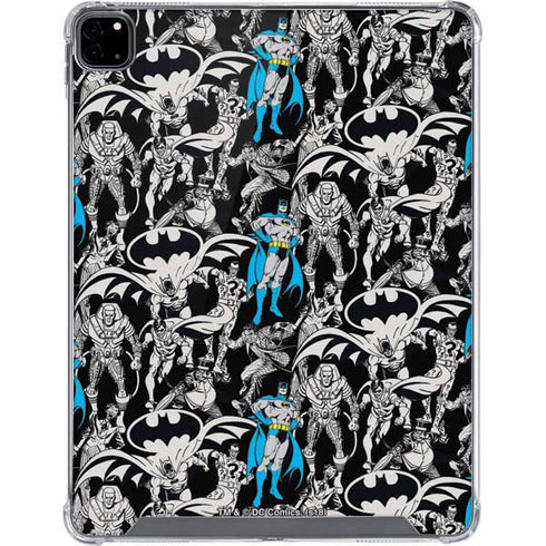 DC Comics Batman Characters Action Poses Print iPad Pro 12.9in (2020) Clear Case