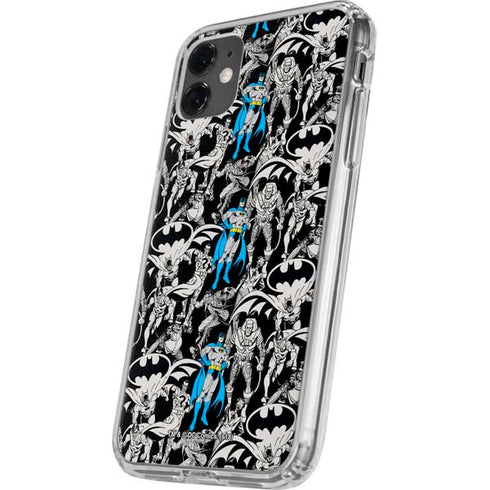 DC Comics Batman Characters Action Poses Print iPhone 11 Clear Case