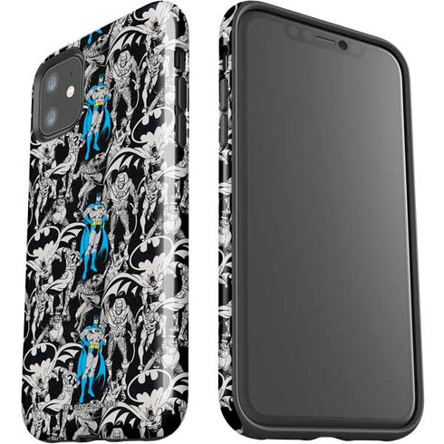 DC Comics Batman Characters Action Poses Print iPhone 11 Impact Case