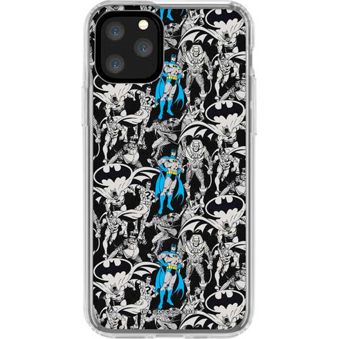 DC Comics Batman Characters Action Poses Print iPhone 11 Pro Clear Case