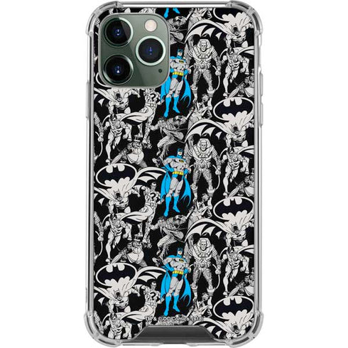 DC Comics Batman Characters Action Poses Print iPhone 11 Pro Max Clear Case
