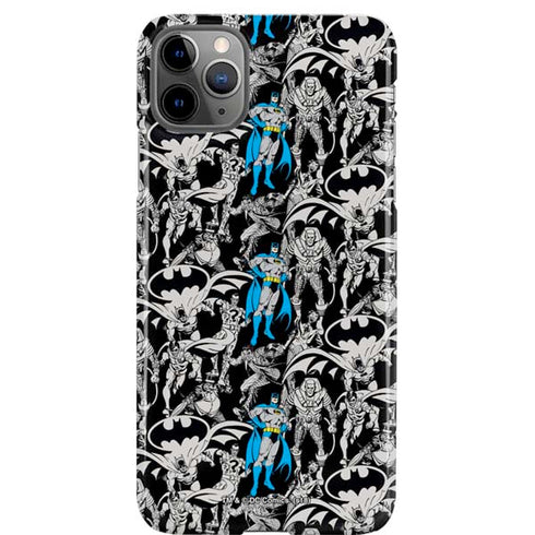 DC Comics Batman Characters Action Poses Print iPhone 11 Pro Max Lite Case