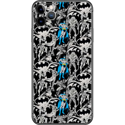 DC Comics Batman Characters Action Poses Print iPhone 11 Pro Max Skin