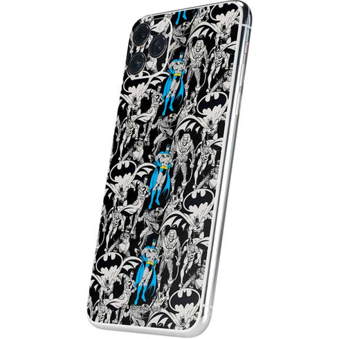 DC Comics Batman Characters Action Poses Print iPhone 11 Pro Max Skin