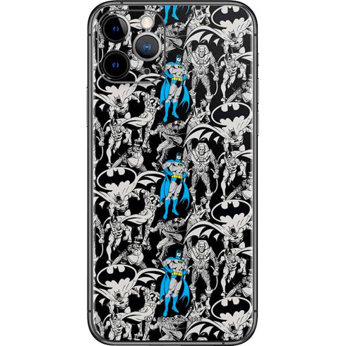 DC Comics Batman Characters Action Poses Print iPhone 11 Pro Skin