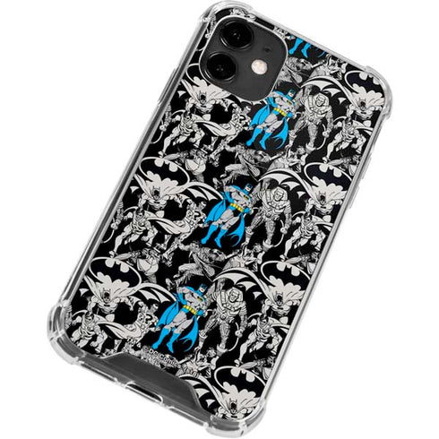 DC Comics Batman Characters Action Poses Print iPhone 12 Mini Clear Case