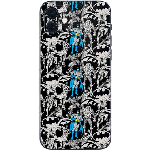 DC Comics Batman Characters Action Poses Print iPhone 12 Mini Skin