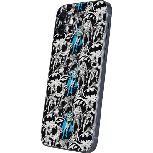 DC Comics Batman Characters Action Poses Print iPhone 12 Mini Skin