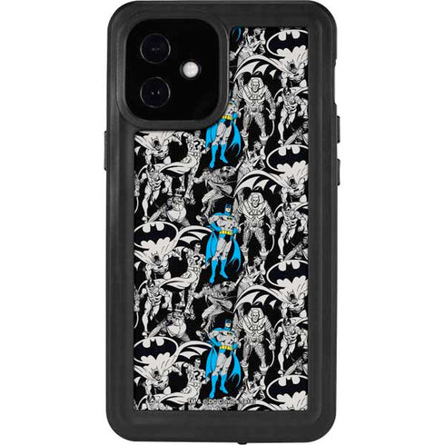 DC Comics Batman Characters Action Poses Print iPhone 12 Mini Waterproof Case