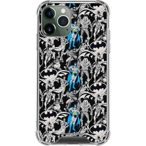 DC Comics Batman Characters Action Poses Print iPhone 12 Pro Clear Case